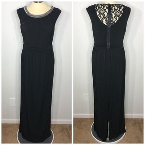 Ellen Tracy Black Beaded Gown